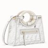 Fendi White Small PU Runaway Shopper Bag