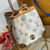 Louis Vuitton Mini Bucket Bag – White Flower