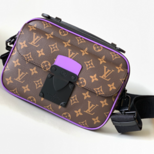 Louis Vuitton Monogram S Lock Messenger Bag – Purple