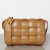 Bottega Veneta Padded Cassette Bag In Caramel Calfskin