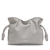 Loewe Mini Flamenco Clutch Bag in Pearl Grey Nappa Calfskin