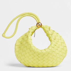 Bottega Veneta Turn Bag In Yellow Intrecciato Lambskin