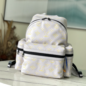 Louis Vuitton Monogram Shadow Calfskin Backpack – White