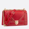 Dior Diorama Bag In Red Eyelets Lambskin