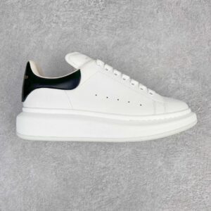 Alexander McQueen Black and White Leather-Trimmed Low-Top Sneakers Casual Footwear Platform Shoes Height-Enhancing Shoes Men's Shoes Women's Shoes 553680WHGP59061
