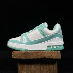 Louis Vuitton Trainer Cowhide Leather Tiffany Green Low-Top Casual Shoes Sneakers Sports Shoes Men's Shoes Women's Shoes 1A8KBQ