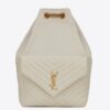 Saint Laurent Joe Backpack In White Lambskin
