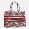 Dior Small Book Tote In Multicolor Butterfly Embroidery