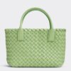 Bottega Veneta Mini Cabat Bag In Pistachio Intrecciato Lambskin