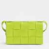 Bottega Veneta Cassett Bag In Acid Kiwi Intrecciato Lambskin