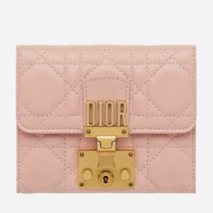 Dior French DiorAddict Wallet In Pink Lambskin