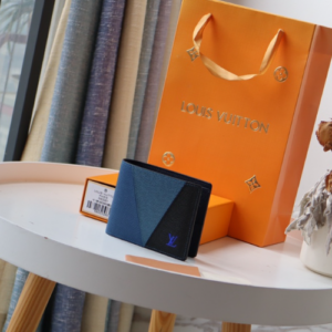 Louis Vuitton Slide Slender Wallet – Blue/Black