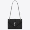 Saint Laurent Medium Envelope Bag In Noir Grained Leather