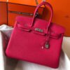 Hermes Birkin 35cm Bag In Rose Red Clemence Leather