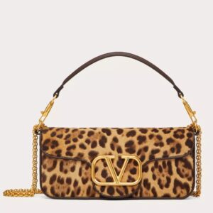 Valentino Large Loco Shoulder Bag in Pony-effect Calfskin