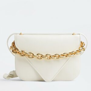 Bottega Veneta Mount Medium Envelope Bag In White Calfskin