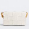 Bottega Veneta Cassette Bag In White Grained Leather