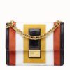 Fendi Kan U Bag In Multicolor Leather and Suede
