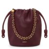 Loewe Flamenco Purse Bucket Bag in Burgundy Nappa Lambskin