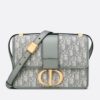 Dior 30 Montaigne Bag In Grey Oblique Jacquard Canvas