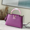Louis Vuitton Small Capucines Ostrich Leather Handbag – Purple