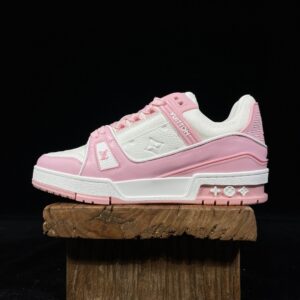 Louis Vuitton Trainer White/Pink Low-Top Casual Shoes, Skate Shoes, Trainers for Men and Women
