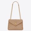 Saint Laurent Loulou Small Bag In Dark Beige Leather