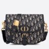 Dior Medium Bobby Bag In Blue Dior Oblique Canvas