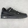 Louis Vuitton Trainer Black Low-Top Casual Shoes Sneakers Men's Shoes Women's Shoes 1AARER