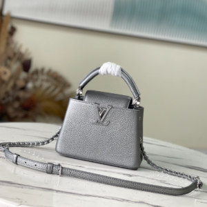 Louis Vuitton Capucines Mini Handbag – Silver Gray