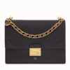Fendi Kan U Bag In Black Calfskin