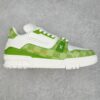 Louis Vuitton LV Trainer Low-top casual trainers Sneakers Men's and women's footwear Checkerboard pattern White and green 1ACRCL