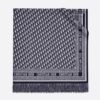 Dior Oblique Blanket In Navy Blue Wool and Angora