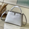 Louis Vuitton Medium Capucines Ostrich Leather Handbag – Silver