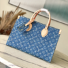 Louis Vuitton Onthego Medium Denim Square Bag – Blue