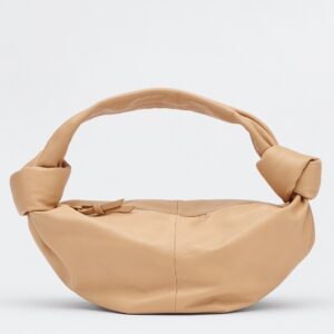 Bottega Veneta Double Knot Bag In Beige Calfskin