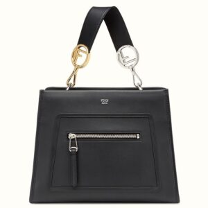 Fendi Small Runaway Bag In Black Calfskin Leather