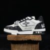 Louis Vuitton Trainer Velcro Fastening Cowhide Leather Black and White Panda Low-Top Casual Shoes Skate Shoes Trainers Men's Shoes Women's Shoes 1A9ZB0