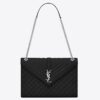 Saint Laurent Envelope Large Bag In Noir Grained Leather