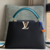 Louis Vuitton Taurillon Leather Capucines BB Medium Bag – Black/Blue