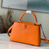 Louis Vuitton Medium Capucines Ostrich Leather Handbag – Orange
