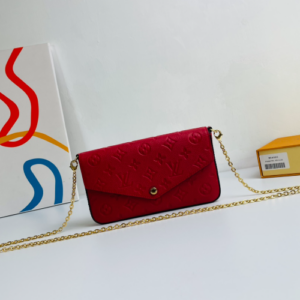 Louis Vuitton Pochette Félicie Chain Bag – Red