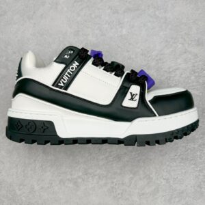 Louis Vuitton Trainer Maxi LV Low-Top Casual Shoes, Sneakers, Sports Shoes for Men and Women in Black and White 1ABZQ9