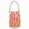 Fendi FF Mon Tresor Mini Bucket Bag In Beige Calfskin