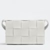 Bottega Veneta Cassett Bag In White Intrecciato Lambskin