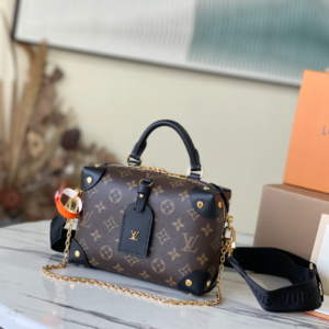 Louis Vuitton Monogram Petite Malle Souple In Black With Shoulder Strap