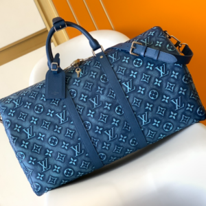 Louis Vuitton Keepall Bandoulière 50 Travel Bag – Blue